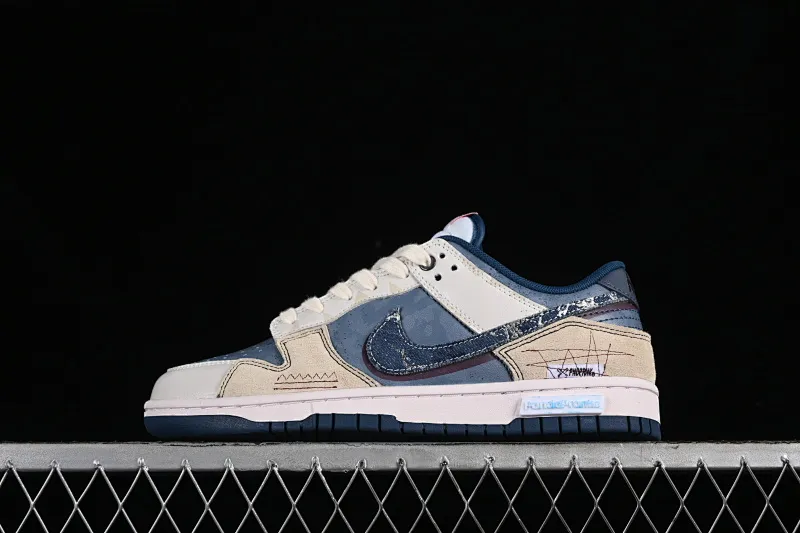 All Categories Nk SB Dunk Series Nk SB Dunk Low Low-top sneakers Nk Dunk Low Panda Prank Wave Fisherman-Fishing in the Lake Blue Brown Low-top casual sneakers DD1391-400